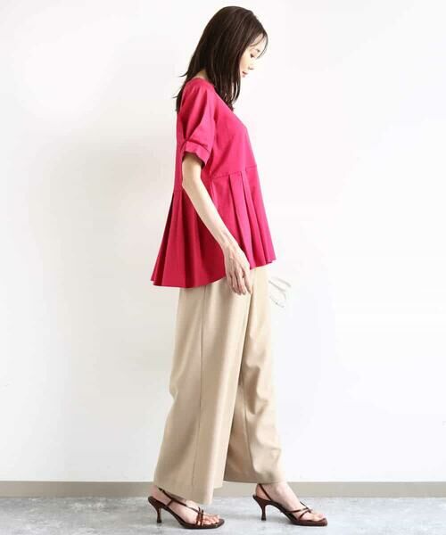 MK MICHEL KLEIN / エムケーミッシェルクラン カットソー | タックディティールカットソー/接触冷感/洗える | 詳細14