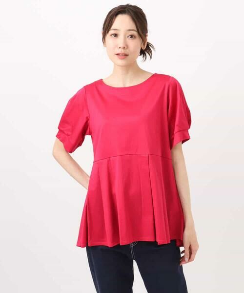 MK MICHEL KLEIN / エムケーミッシェルクラン カットソー | タックディティールカットソー/接触冷感/洗える | 詳細15