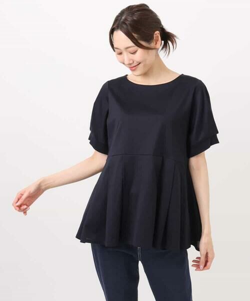 MK MICHEL KLEIN / エムケーミッシェルクラン カットソー | タックディティールカットソー/接触冷感/洗える | 詳細22