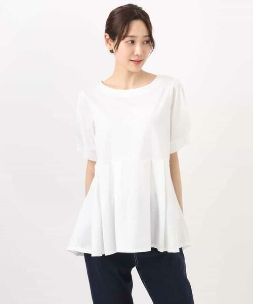 MK MICHEL KLEIN / エムケーミッシェルクラン カットソー | タックディティールカットソー/接触冷感/洗える | 詳細23