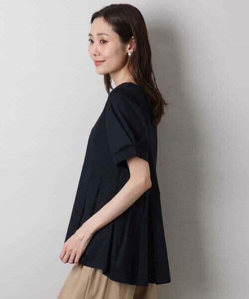 MK MICHEL KLEIN / エムケーミッシェルクラン カットソー | タックディティールカットソー/接触冷感/洗える | 詳細5