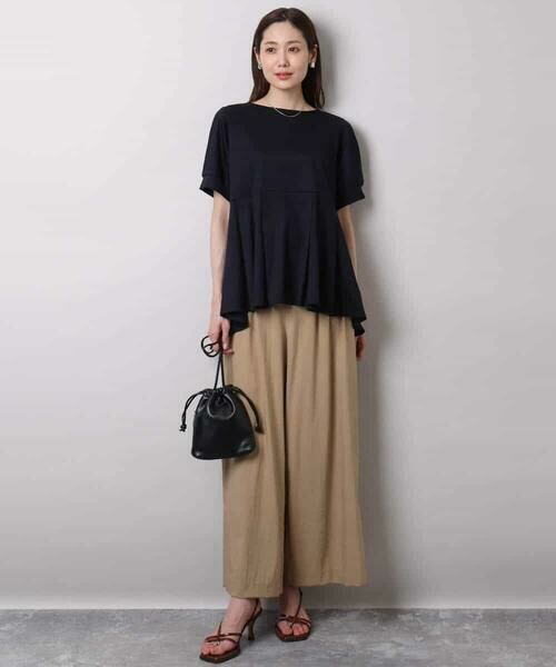 MK MICHEL KLEIN / エムケーミッシェルクラン カットソー | タックディティールカットソー/接触冷感/洗える | 詳細6