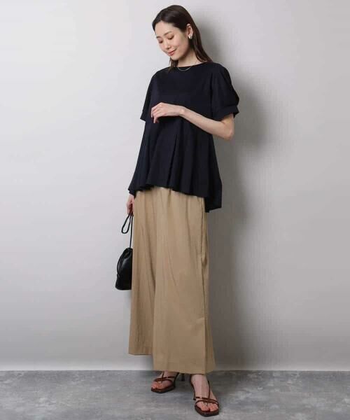 MK MICHEL KLEIN / エムケーミッシェルクラン カットソー | タックディティールカットソー/接触冷感/洗える | 詳細9