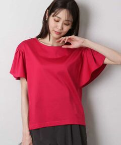 MK MICHEL KLEIN / エムケーミッシェルクラン カットソー | フレアースリーブ天竺カットソー/接触冷感/洗える