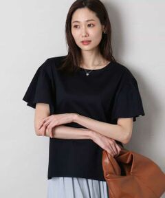 MK MICHEL KLEIN / エムケーミッシェルクラン カットソー | フレアースリーブ天竺カットソー/接触冷感/洗える