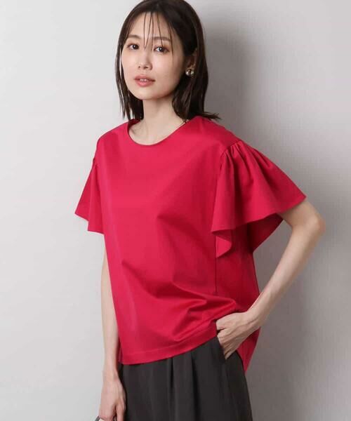 MK MICHEL KLEIN / エムケーミッシェルクラン カットソー | フレアースリーブ天竺カットソー/接触冷感/洗える | 詳細10