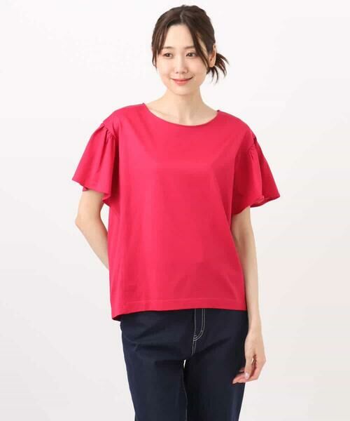 MK MICHEL KLEIN / エムケーミッシェルクラン カットソー | フレアースリーブ天竺カットソー/接触冷感/洗える | 詳細14