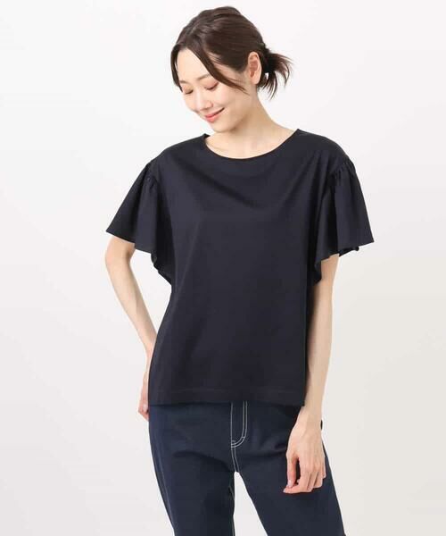 MK MICHEL KLEIN / エムケーミッシェルクラン カットソー | フレアースリーブ天竺カットソー/接触冷感/洗える | 詳細22