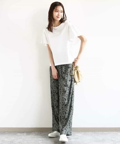 MK MICHEL KLEIN / エムケーミッシェルクラン カットソー | フレアースリーブ天竺カットソー/接触冷感/洗える | 詳細8