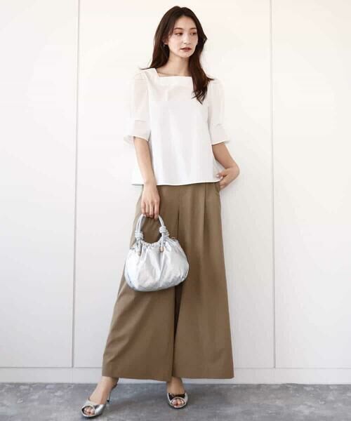 MK MICHEL KLEIN / エムケーミッシェルクラン その他パンツ | ドライリネンライクワイドパンツ/洗える | 詳細24