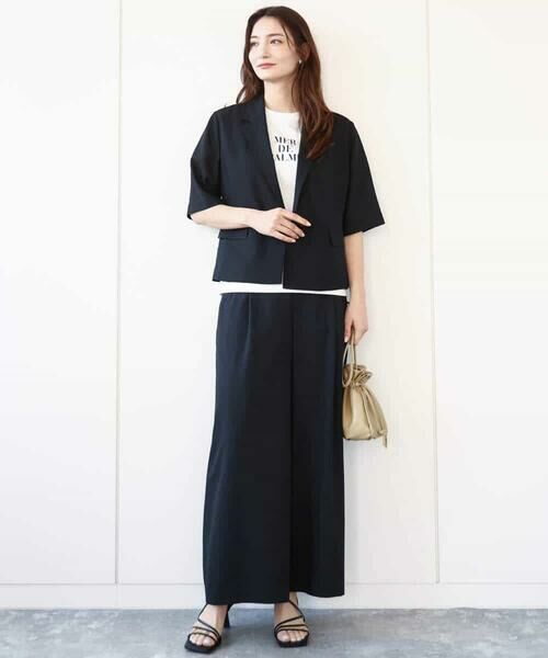 MK MICHEL KLEIN / エムケーミッシェルクラン その他パンツ | ドライリネンライクワイドパンツ/洗える | 詳細3