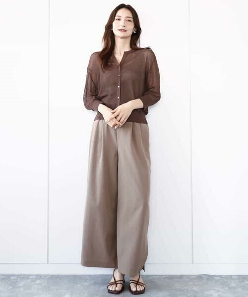 MK MICHEL KLEIN / エムケーミッシェルクラン チノ・ワークパンツ | サイドスリットセミワイドパンツ/洗える | 詳細14