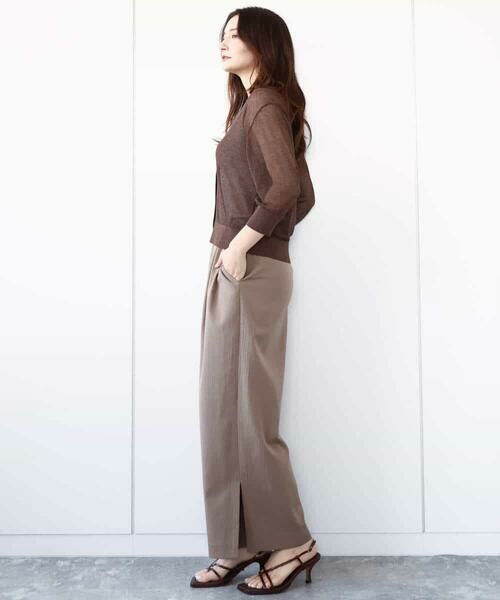 MK MICHEL KLEIN / エムケーミッシェルクラン チノ・ワークパンツ | サイドスリットセミワイドパンツ/洗える | 詳細16