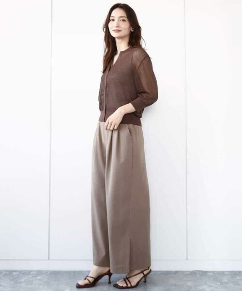 MK MICHEL KLEIN / エムケーミッシェルクラン チノ・ワークパンツ | サイドスリットセミワイドパンツ/洗える | 詳細17