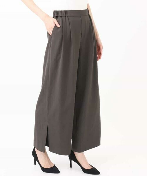 MK MICHEL KLEIN / エムケーミッシェルクラン チノ・ワークパンツ | サイドスリットセミワイドパンツ/洗える | 詳細24