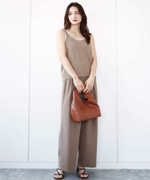 MK MICHEL KLEIN / エムケーミッシェルクラン チノ・ワークパンツ | サイドスリットセミワイドパンツ/洗える | 詳細6