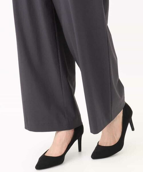 MK MICHEL KLEIN / エムケーミッシェルクラン その他パンツ | ワイドストレート ストレッチプルオンパンツ/洗える | 詳細1