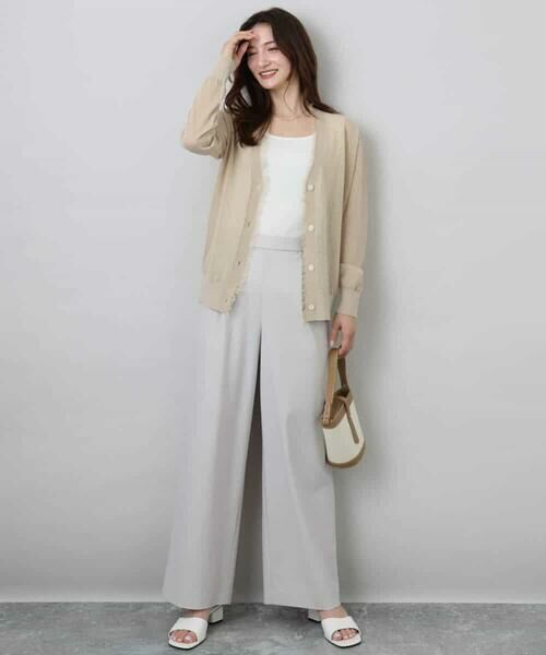 MK MICHEL KLEIN / エムケーミッシェルクラン その他パンツ | ワイドストレート ストレッチプルオンパンツ/洗える | 詳細19