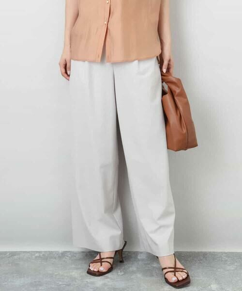 MK MICHEL KLEIN / エムケーミッシェルクラン その他パンツ | ワイドストレート ストレッチプルオンパンツ/洗える | 詳細4