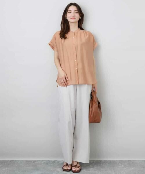 MK MICHEL KLEIN / エムケーミッシェルクラン その他パンツ | ワイドストレート ストレッチプルオンパンツ/洗える | 詳細5