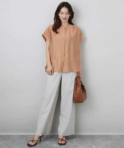 MK MICHEL KLEIN / エムケーミッシェルクラン その他パンツ | ワイドストレート ストレッチプルオンパンツ/洗える | 詳細6