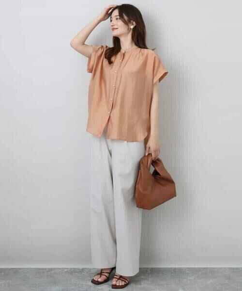 MK MICHEL KLEIN / エムケーミッシェルクラン その他パンツ | ワイドストレート ストレッチプルオンパンツ/洗える | 詳細7