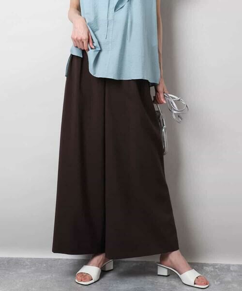 MK MICHEL KLEIN / エムケーミッシェルクラン その他パンツ | 2タックワイドパンツ/洗える | 詳細1