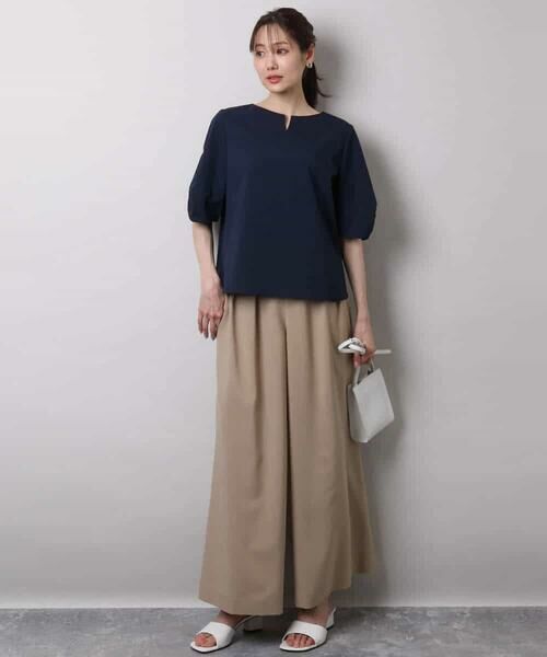 MK MICHEL KLEIN / エムケーミッシェルクラン その他パンツ | 2タックワイドパンツ/洗える | 詳細28