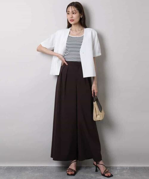 MK MICHEL KLEIN / エムケーミッシェルクラン その他パンツ | 2タックワイドパンツ/洗える | 詳細7