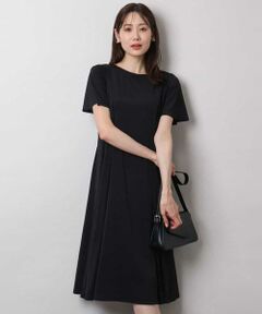 MK MICHEL KLEIN / エムケーミッシェルクラン ロング・マキシ丈ワンピース | ウエストタックジャージーワンピース（幾何柄・無地）/洗える