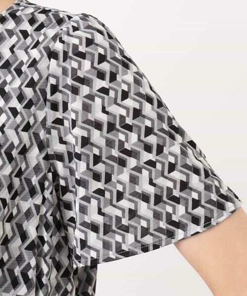 MK MICHEL KLEIN / エムケーミッシェルクラン ロング・マキシ丈ワンピース | ウエストタックジャージーワンピース（幾何柄・無地）/洗える | 詳細17