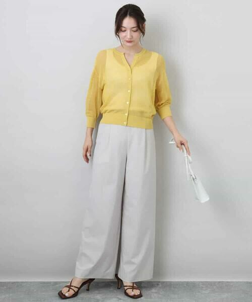 MK MICHEL KLEIN / エムケーミッシェルクラン カーディガン・ボレロ | メッシュ柄ニットカーディガン | 詳細15