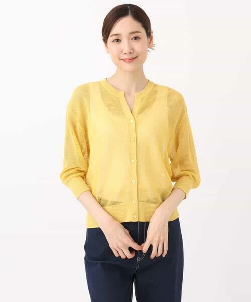 MK MICHEL KLEIN / エムケーミッシェルクラン カーディガン・ボレロ | メッシュ柄ニットカーディガン | 詳細25