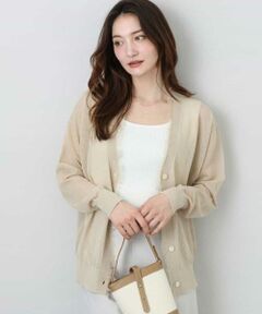 MK MICHEL KLEIN / エムケーミッシェルクラン カーディガン・ボレロ | フリンジディティールシアーニットカーディガン/洗える