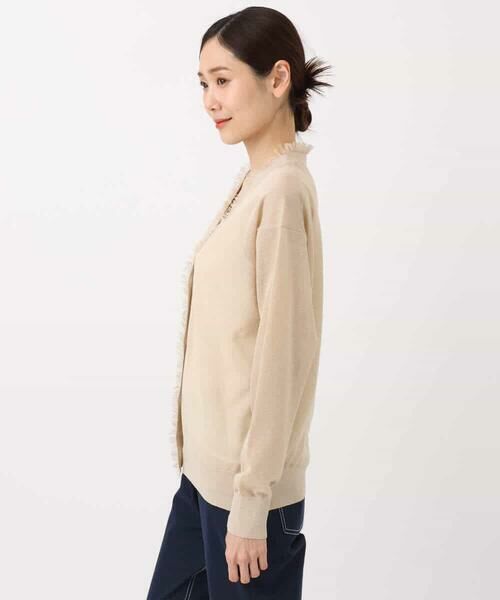 MK MICHEL KLEIN / エムケーミッシェルクラン カーディガン・ボレロ | フリンジディティールシアーニットカーディガン/洗える | 詳細14