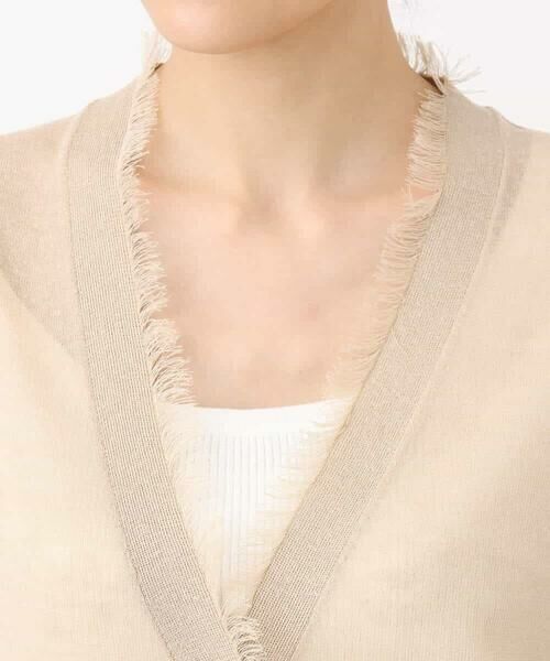MK MICHEL KLEIN / エムケーミッシェルクラン カーディガン・ボレロ | フリンジディティールシアーニットカーディガン/洗える | 詳細16