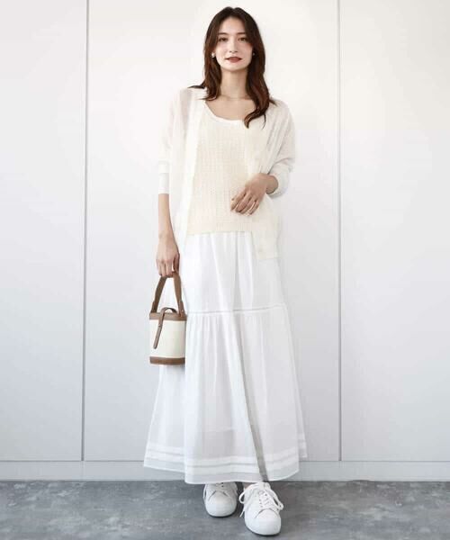 MK MICHEL KLEIN / エムケーミッシェルクラン カーディガン・ボレロ | フリンジディティールシアーニットカーディガン/洗える | 詳細2