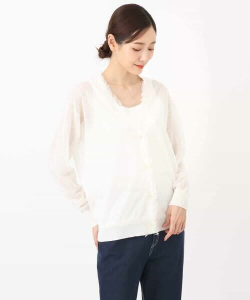 MK MICHEL KLEIN / エムケーミッシェルクラン カーディガン・ボレロ | フリンジディティールシアーニットカーディガン/洗える | 詳細20