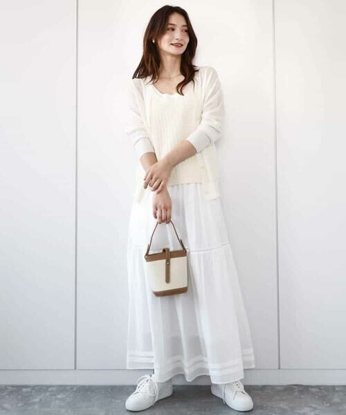 MK MICHEL KLEIN / エムケーミッシェルクラン カーディガン・ボレロ | フリンジディティールシアーニットカーディガン/洗える | 詳細4