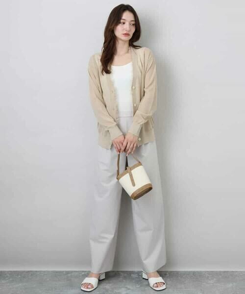 MK MICHEL KLEIN / エムケーミッシェルクラン カーディガン・ボレロ | フリンジディティールシアーニットカーディガン/洗える | 詳細7