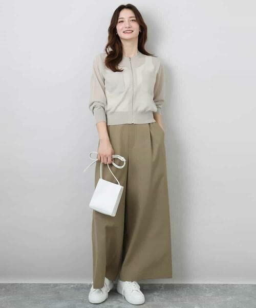 MK MICHEL KLEIN / エムケーミッシェルクラン その他アウター | シアーニットブルゾン/接触冷感/洗える | 詳細10