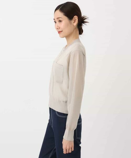 MK MICHEL KLEIN / エムケーミッシェルクラン その他アウター | シアーニットブルゾン/接触冷感/洗える | 詳細14