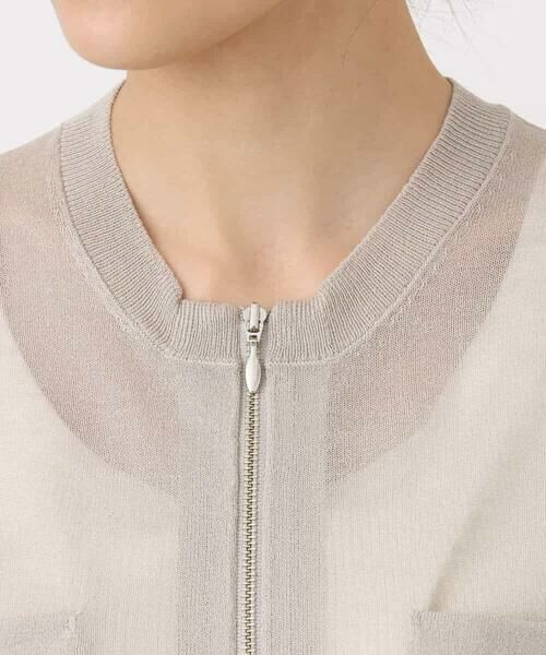 MK MICHEL KLEIN / エムケーミッシェルクラン その他アウター | シアーニットブルゾン/接触冷感/洗える | 詳細16