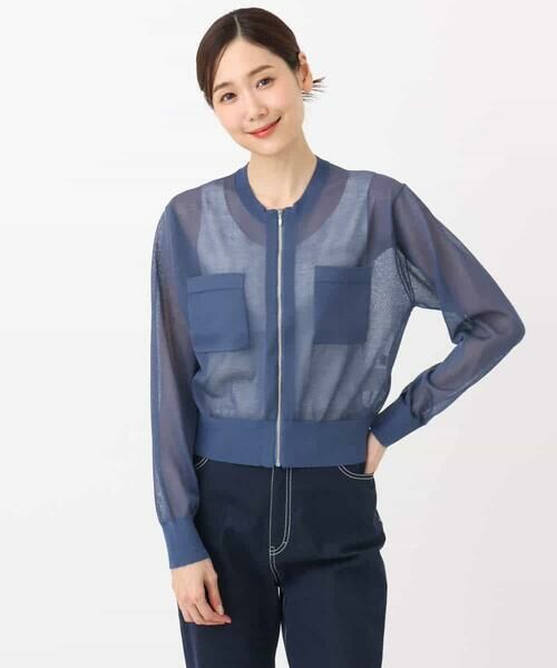 MK MICHEL KLEIN / エムケーミッシェルクラン その他アウター | シアーニットブルゾン/接触冷感/洗える | 詳細22