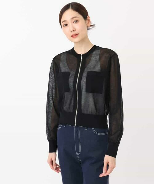 MK MICHEL KLEIN / エムケーミッシェルクラン その他アウター | シアーニットブルゾン/接触冷感/洗える | 詳細23