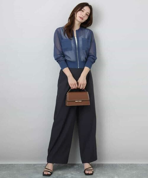 MK MICHEL KLEIN / エムケーミッシェルクラン その他アウター | シアーニットブルゾン/接触冷感/洗える | 詳細5