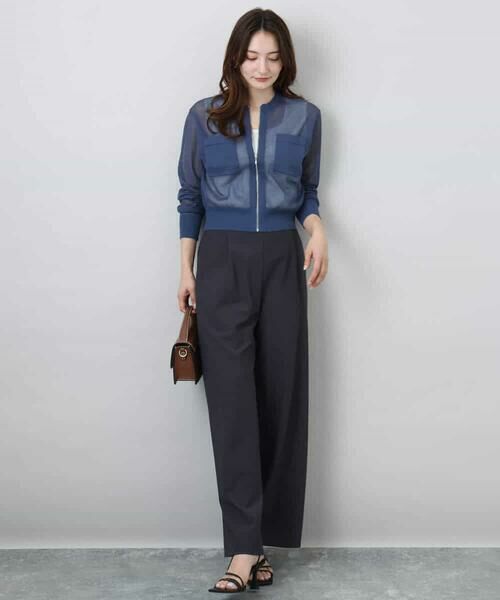 MK MICHEL KLEIN / エムケーミッシェルクラン その他アウター | シアーニットブルゾン/接触冷感/洗える | 詳細7