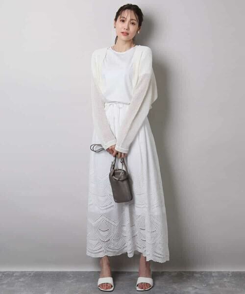 MK MICHEL KLEIN / エムケーミッシェルクラン カーディガン・ボレロ | リネン混モモンガニットカーディガン/洗える | 詳細3