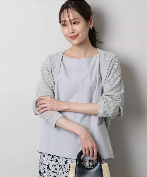 MK MICHEL KLEIN / エムケーミッシェルクラン カーディガン・ボレロ | リネン混モモンガニットカーディガン/洗える | 詳細9