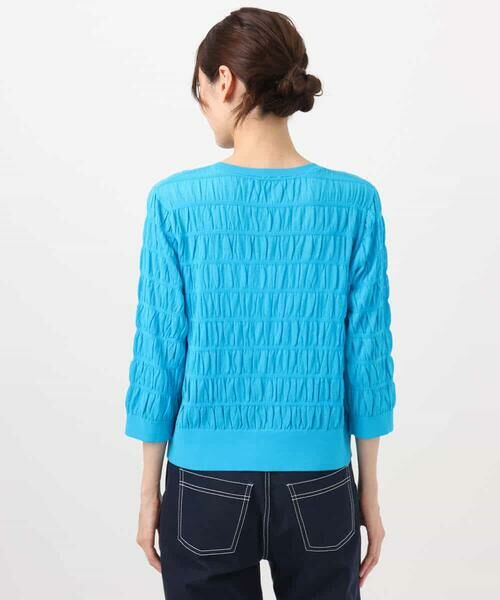 MK MICHEL KLEIN / エムケーミッシェルクラン カーディガン・ボレロ | シャーリングボーダーニットカーディガン/洗える | 詳細20